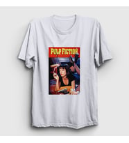 Presmono Unisex Beyaz Mia Film Pulp Fiction T-Shirt 248718tt (Beyaz)