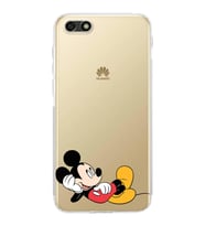 Huawei Y5 2018  Kamera korumalı Kapak Mickey Mouse Tasarımlı  Şeffaf Kılıf