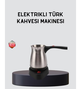 Elektrikli Türk Kahvesi Cezvesi 800W Kablosuz Döner Tabanlı
