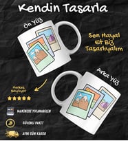 Kişiye Özel Fotoğraflı Kupa Bardak (Beyaz)