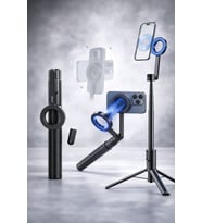 MagSafe Uyumlu Mıknatıslı Selfie Çubuğu Tripod 1365mm Bluetooth Kumandalı