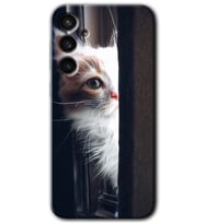 Galaxy S23 FE Kılıf HD Desen Baskılı Arka Kapak - Kedi Bakışı