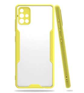 Durukar® Samsung Galaxy A71 Kılıf Platin Silikon - Sarı