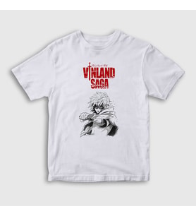 Presmono Unisex Çocuk Beyaz Poster Thorfinn Anime Vinland Saga T-Shirt 471789tt