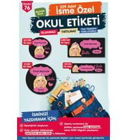 Okul Etiketi Barbie Kalem Defter Etiketi Özel İsim Yazılabilen Etiket Seti - İsim Etiketi-T579-OE76