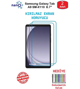 Samsung Galaxy TabA9 SM-X110 8.7"İçin Nano Ekran Koruyucu 9h Esnek 2 ADET