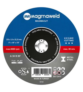 Magmaweld Magmacut Kesme Taşı Düz 230x3.0x22mm-813M123031-NK (25 Adet)