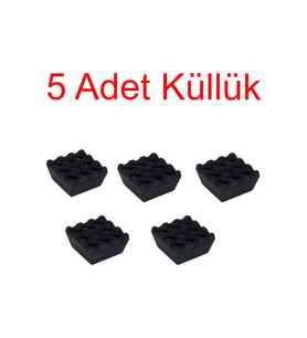 5 Adet Küllük Izgara Küllük Siyah Melamin Kül Tablası