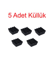 5 Adet Küllük Izgara Küllük Siyah Melamin Kül Tablası