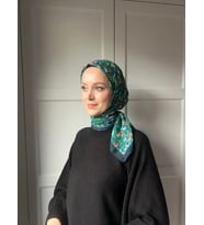 Modakaşmir Moonlit Desen Bambu Eşarp (Fıstık Yeşili)