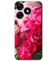 Tecno Spark 10C Kılıf HD Desen Baskılı Kılıf - Kırmızı Beyaz Gül