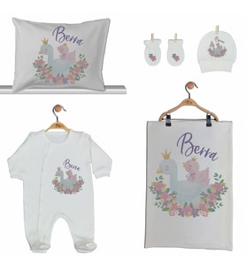 Pia Baby Gl 2203 İsme Özel Beşli Tulum Set