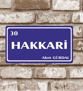 Kişiye Özel Metal Plaka Hakkari 30 Retro Poster (29X15)