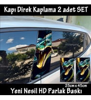 yılan kobra folyo - 2kapı için 2adet sticker kaplama - tuning modifiye