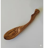El yapımı zeytin kaşık (Kırmızı-Sarı-Siyah-Beyaz)