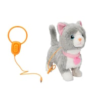 Peluş Sevimli Kedi Gigi Hareketli Sesli Gri Renk (Çok Renkli)