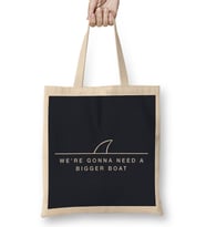 Jaws Boat Quote Minimal Bez Çanta Uzun Saplı