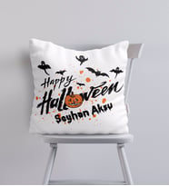 BK Gift Kişiye Özel Happy Halloween Tasarımlı Yastık-11
