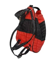 Seda Maymun Deri Sırt Çantası Kırmızı Siyah 30x15x20cm