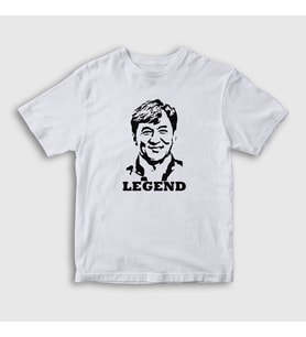 Presmono Unisex Çocuk Beyaz Legend Karate Jackie Chan T-Shirt 336031tt