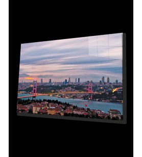 İstanbul Boğazı Manzara 4mm Dayanıklı Cam Tablo Temperli Cam