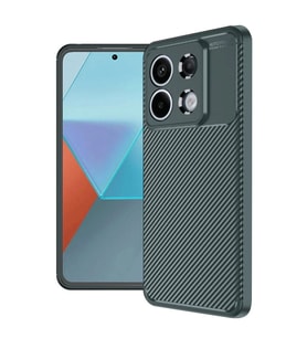 Xiaomi Redmi Note 13 Pro 4G Kılıf Auto Focus Karbon Kapak - Koyu Yeşil