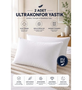 2 Adet Silikon Yastık Mikrofiber Dış Yüzey
