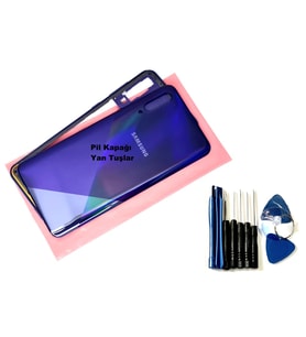 Samsung Galaxy A30S (A307) FULL KASA Arka Pil Batarya Kapağı (TAMİR SETİ) MAVİ