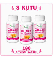 Collagen Multi Collagen 3 Kutu 180 Bitkisel Kapsül – Kolajen Takviye Edici Gıda