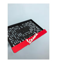 Kırmızı Vespa Motor Plakalık