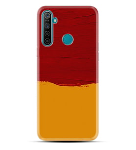 Realme 5i 5 Pro 6i 7 Pro 8 Kılıf Desemli Silikon Sarı Kırmızı Boya 1708