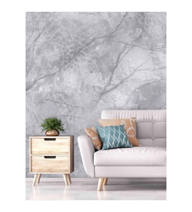 Dreamwall Lüks Mermer Desenli Yırtılmaz Tekstil Duvar Kağıdı (Gri)