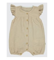 Civil Baby Kız Bebek Patiksiz Tulum 6-18 Ay Sütlü Kahve