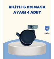 Kilitli Mobilya Tekerleği 6 Cm 4’Lü Kolay Kurulum