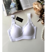Carla Balensiz Dikişsiz Push-up Invisible Ice-Silk (Görünmez) Sütyen - İthal Bra (Beyaz)
