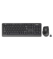 A4 TECH FG1035 Kablosuz Q Trk Optic Mouse Siyah/Gri Multimedya Klavye - Mouse Set
