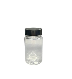 150ml şeffaf  tablet şişesi siyah kapak, 12 adet, tablet şişesi, ecza şişesi, kozmetik şişe