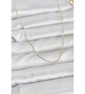 CM 14K Gold Renk İnce Top Zincirli 60 cm Kadın Kolye - TJ-BKO10943