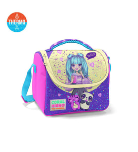 Coral High Kids Mor Pembe Anime Desenli Thermo Beslenme Çantası 11735