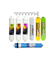 7 Aşamalı Su Arıtma Cihazı Filtre Seti Inline Filtre+ RO Membran + Post Karbon Kapalı Kasa Uyumlu Tam Set