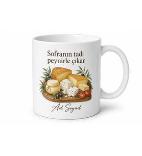 Yöresel Peynir Sofrası Kupa Bardak Özel Tasarım Hediye Kupa