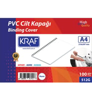 Kraf Cilt Kapağı A4 160 MİC. 100 LÜ Beyaz 512G