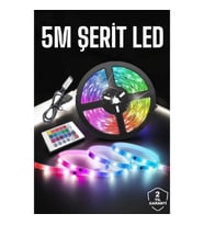 Mey İthalat® Led Işık 5 Metre Şerit Led RGB Işıklı