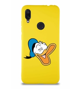Xiaomi Redmi Note 7 Pro Soft Premier Kapak Donald Duck-E Tasarımlı Silikon Kılıf - Sarı (Şeffaf)
