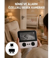 Uzaktan Kontrollü Hd Bebek Kamerası Zoom Ve Sıcaklık Sensörlü Yeni Nesil