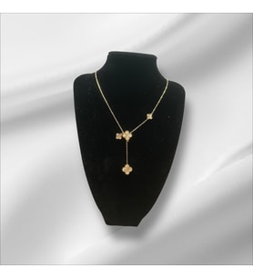 ÇİÇEK DESENLİ GOLD RENK ÖZEL GÜN KADIN PASLANMAZ ÇELİK KOLYE