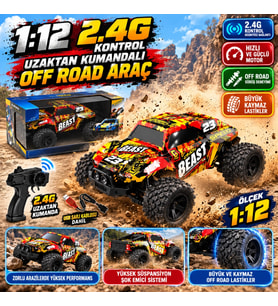 PY999-13C 1 12 2 4G KONTROL UZAKTAN KUMANDALI OFF ROAD ARAÇ