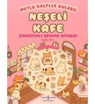 Mutlu Kalpler Kulübü - Neşeli Kafe Çıkartmalı Boyama Kitabım