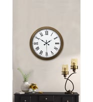36 Cm Eskitme Metal Roma Rakamlı Duvar Saati