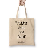 That's What She Said The Office Tv show Bez Çanta Uzun Saplı